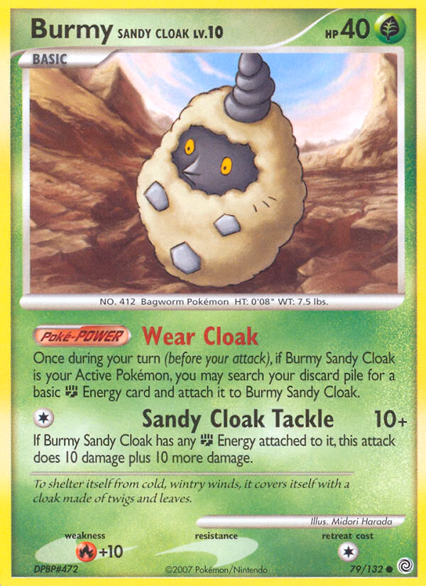 Burmy Sandy Cloak Pokemon card (79/132, Secret Wonders)
