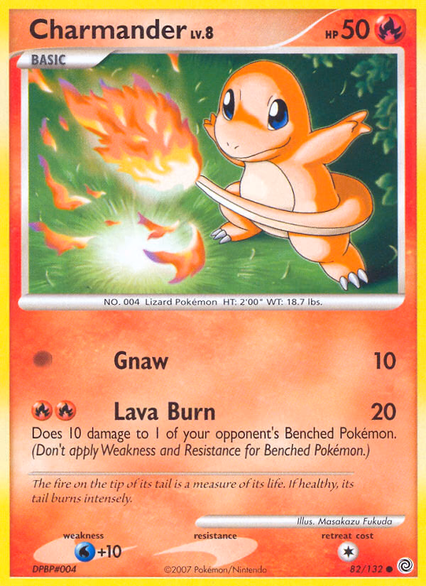 Charmander Pokemon card (82/132, Secret Wonders)
