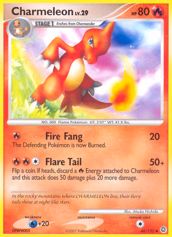 Charmeleon Pokemon card (46/132, Secret Wonders)