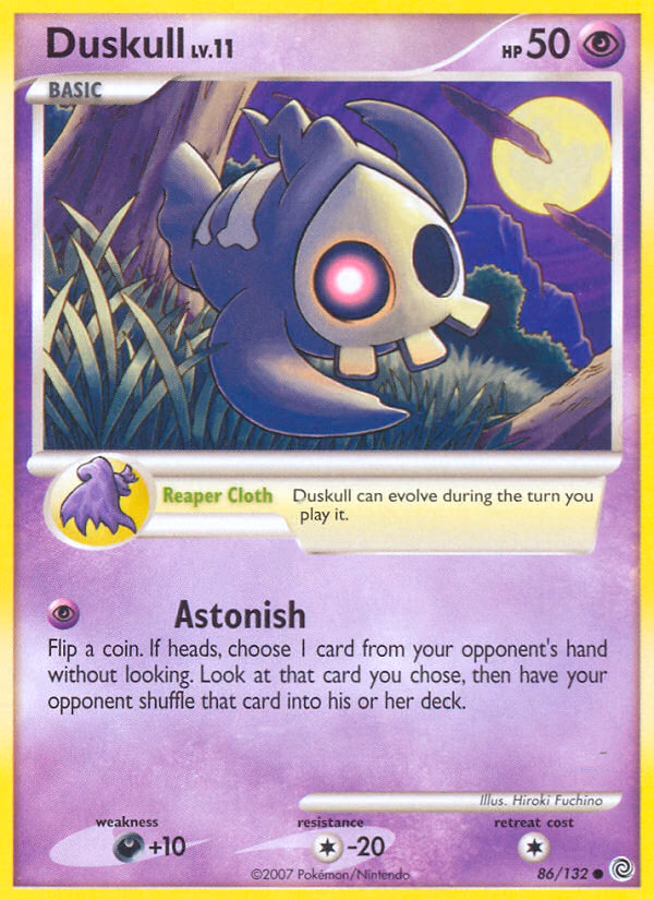 Duskull Pokemon card (86/132, Secret Wonders)
