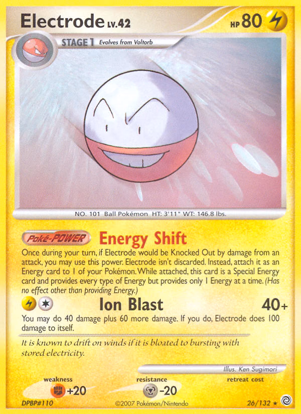 Electrode Pokemon card (26/132, Secret Wonders)