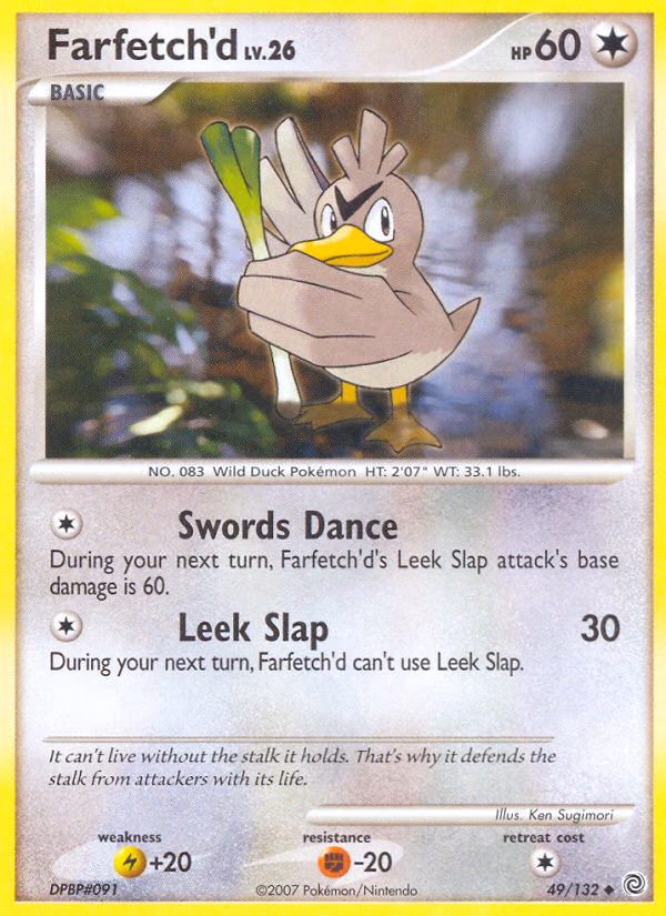 Farfetch'd Pokemon card (49/132, Secret Wonders)