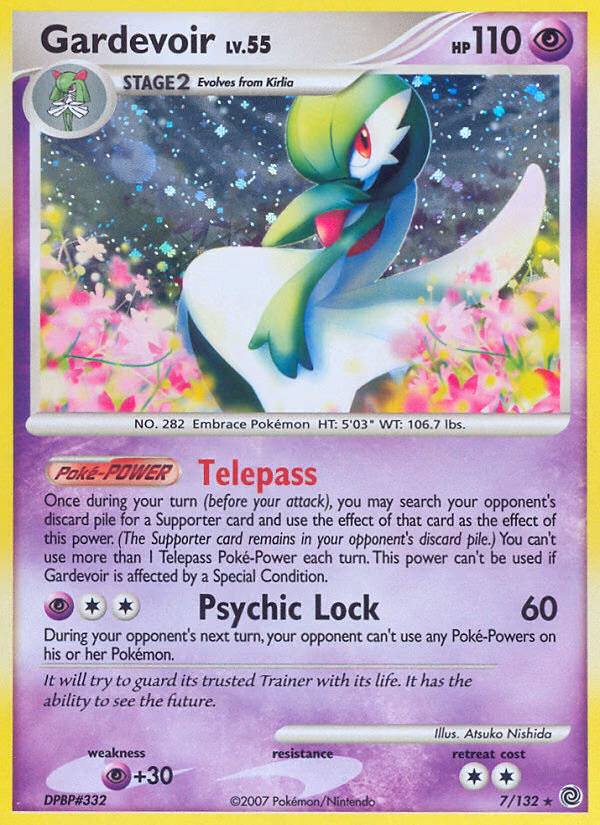 Gardevoir Pokemon card (7/132, Secret Wonders)