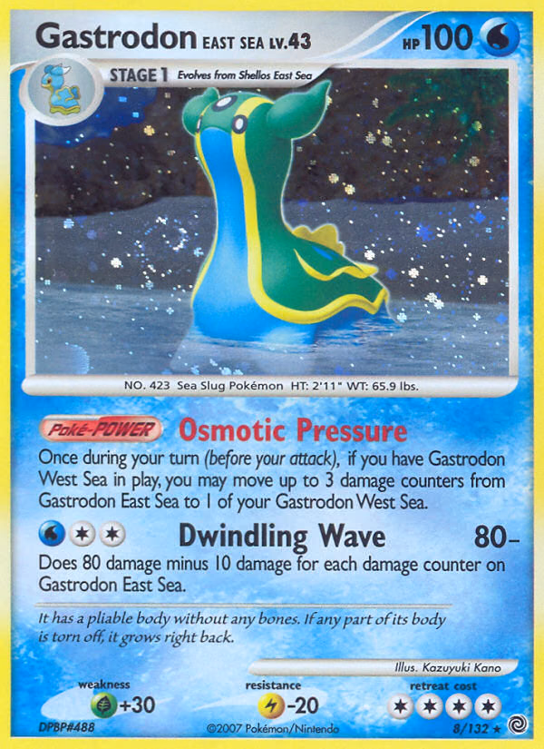 Gastrodon East Sea Pokemon card (8/132, Secret Wonders)