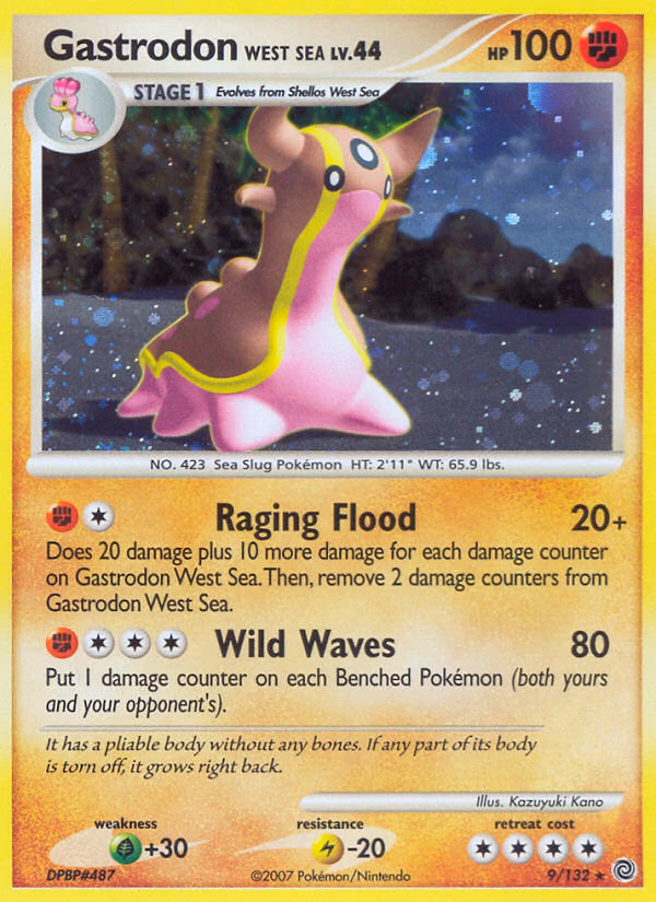 Gastrodon West Sea Pokemon card (9/132, Secret Wonders)