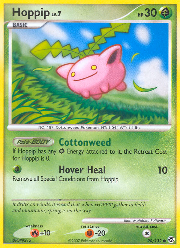 Hoppip Pokemon card (90/132, Secret Wonders)