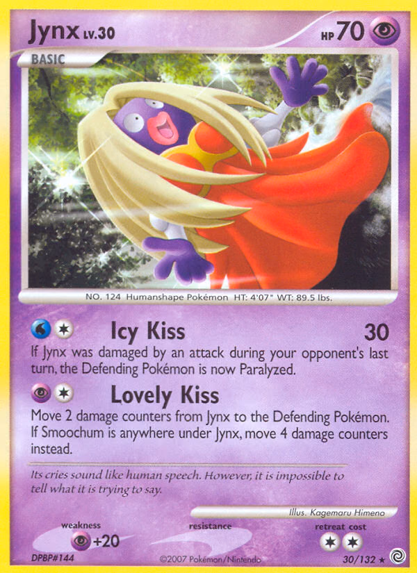 Jynx Pokemon card (30/132, Secret Wonders)