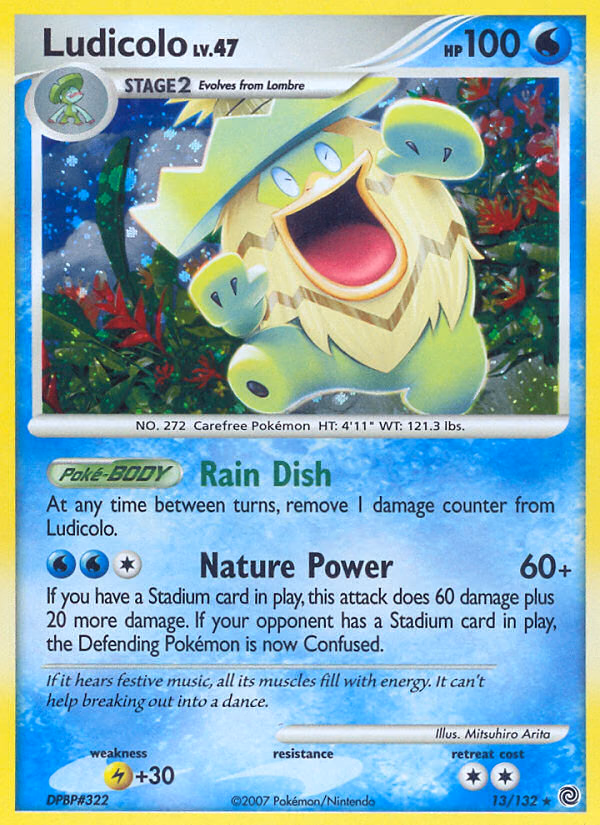 Ludicolo Pokemon card (13/132, Secret Wonders)