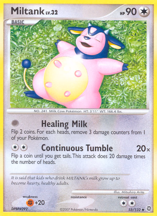 Miltank Pokemon card (55/132, Secret Wonders)