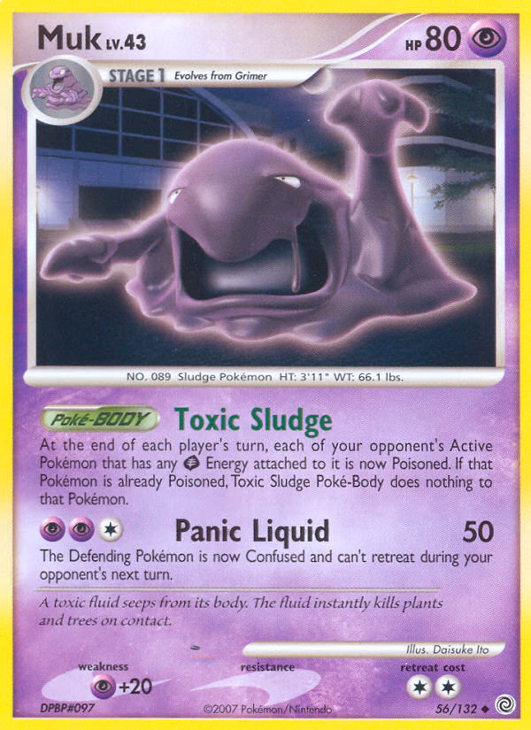 Muk Pokemon card (56/132, Secret Wonders)