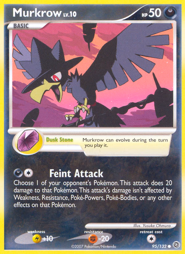 Murkrow Pokemon card (95/132, Secret Wonders)
