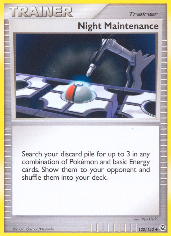Night Maintenance Pokemon card (120/132, Secret Wonders)