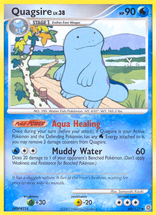 Quagsire Pokemon card (60/132, Secret Wonders)