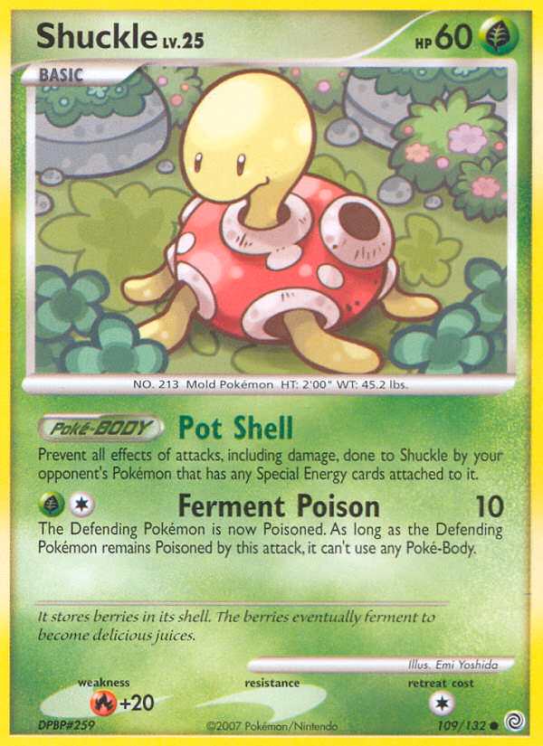 Shuckle Pokemon card (109/132, Secret Wonders)
