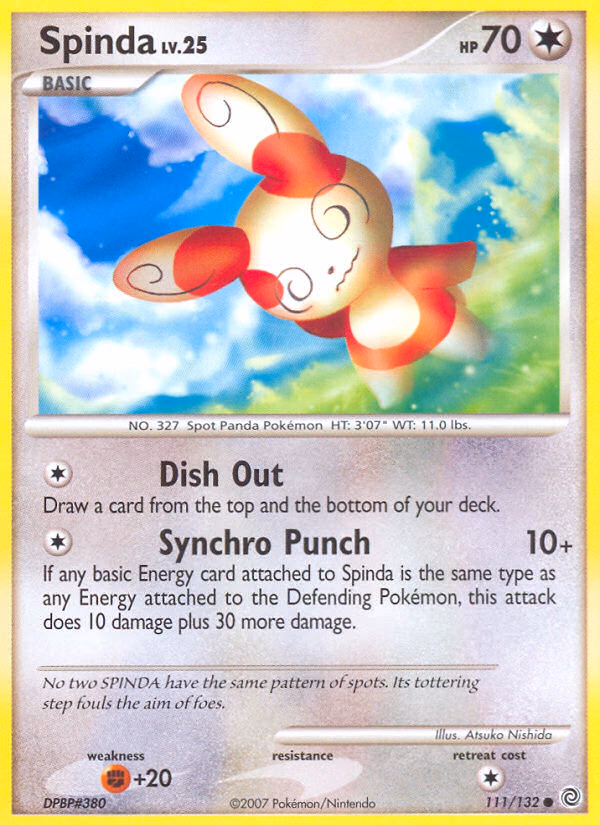 Spinda Pokemon card (111/132, Secret Wonders)