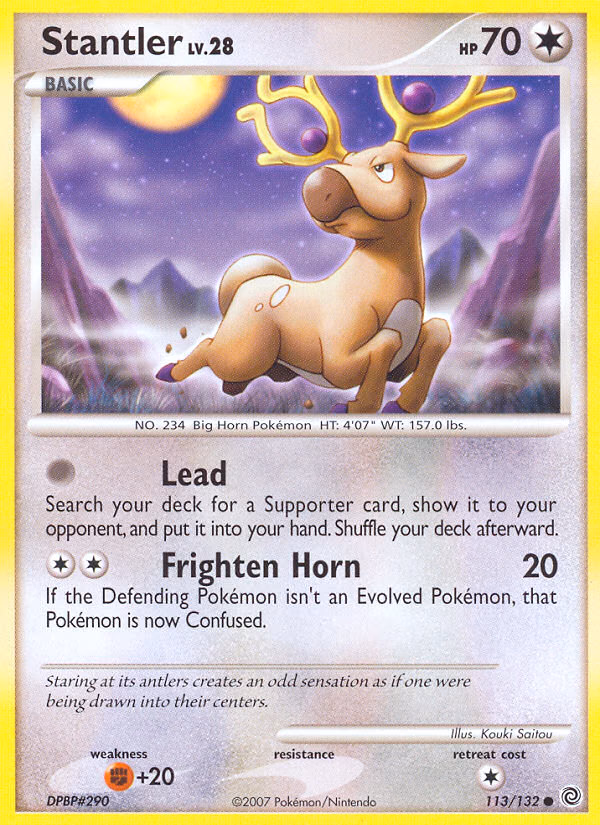 Stantler Pokemon card (113/132, Secret Wonders)