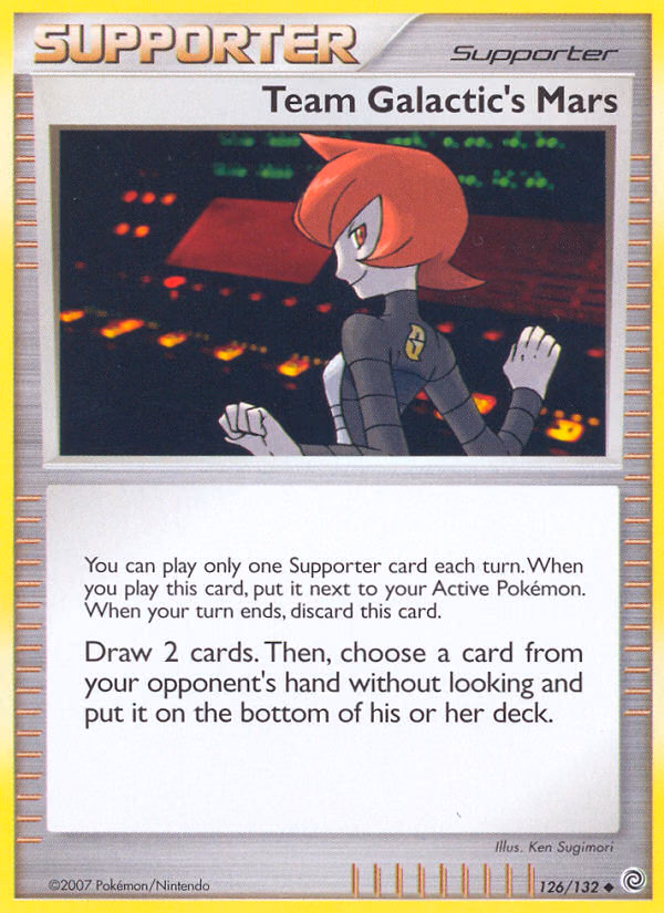 Team Galactic's Mars Pokemon card (126/132, Secret Wonders)