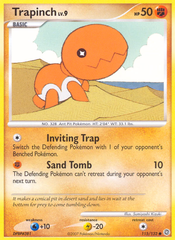 Trapinch Pokemon card (115/132, Secret Wonders)