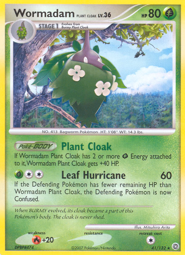 Wormadam Plant Cloak Pokemon card (41/132, Secret Wonders)