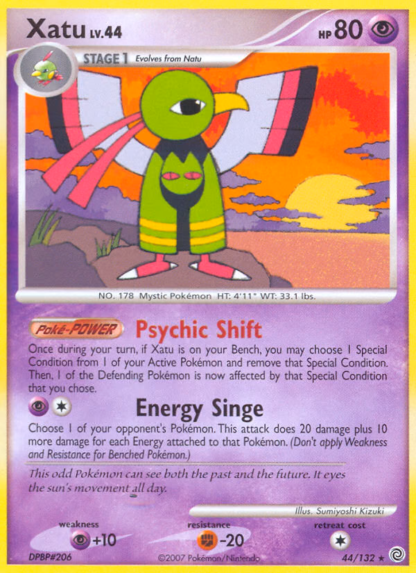 Xatu Pokemon card (44/132, Secret Wonders)