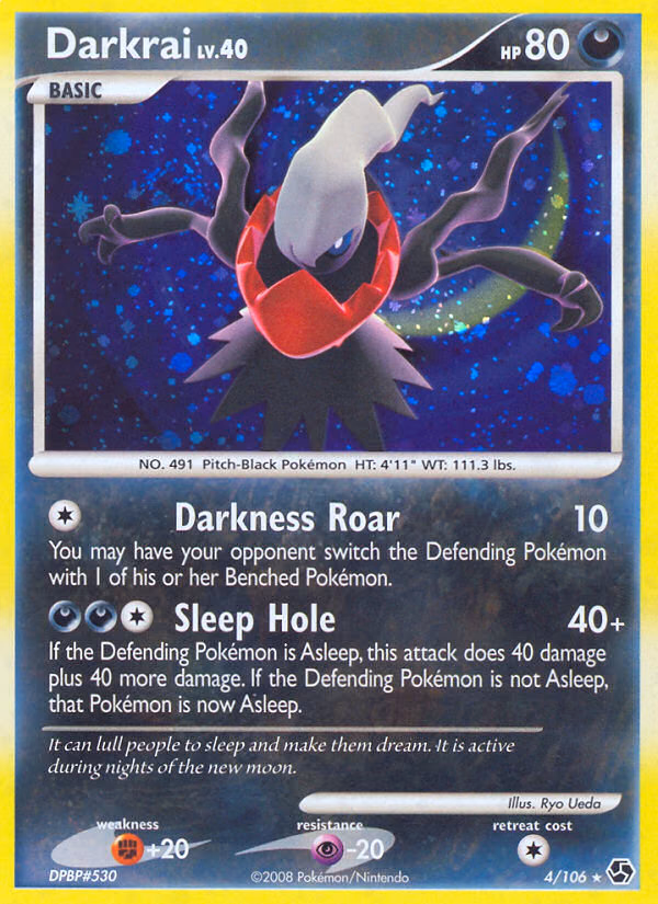 Darkrai Pokemon card (4/106, Great Encounters)