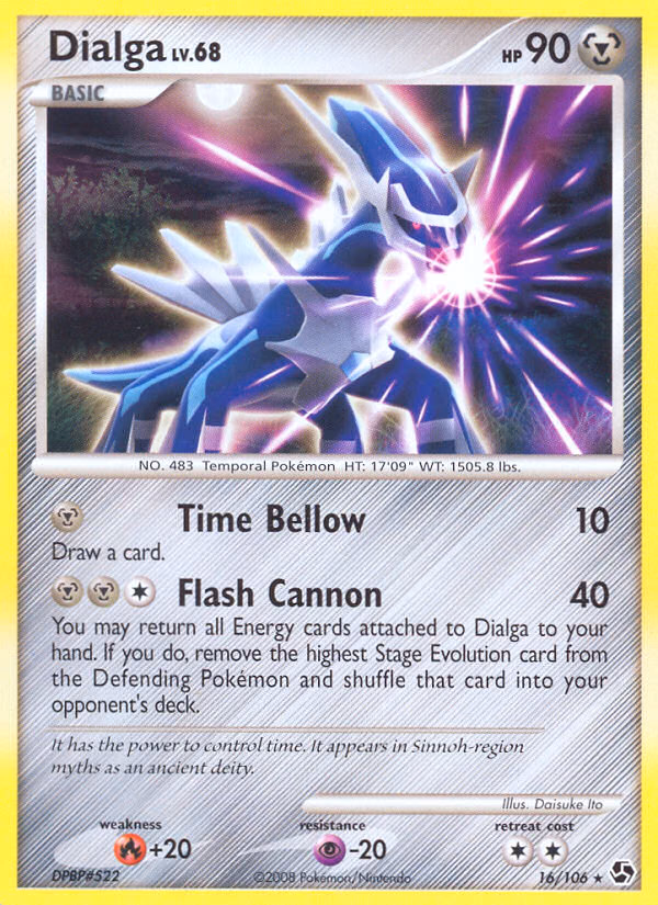 Dialga Pokemon card (16/106, Great Encounters)
