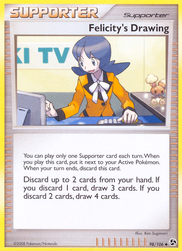 Felicity's Drawing Pokemon card (98/106, Great Encounters)
