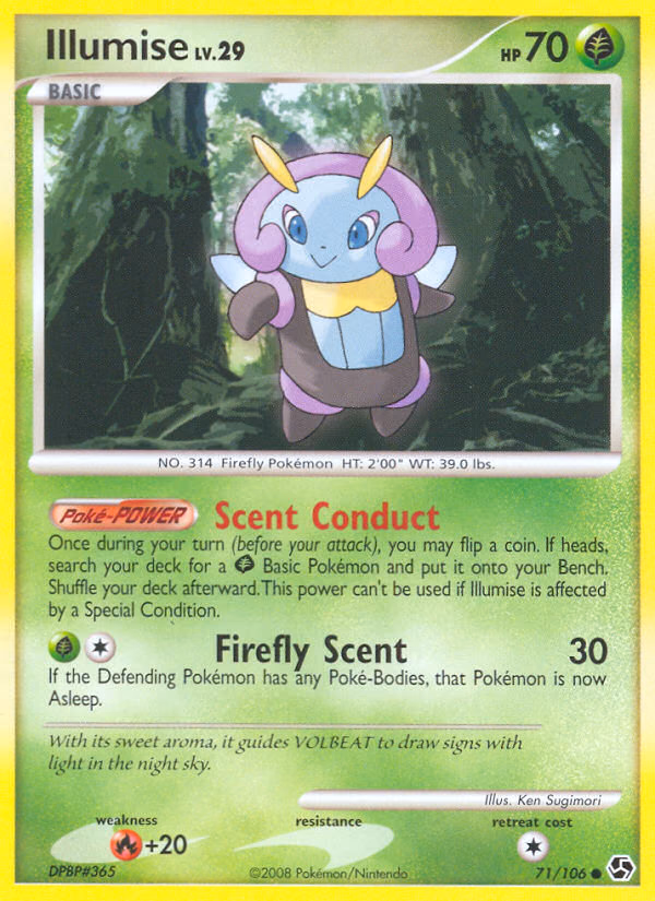 Illumise Pokemon card (71/106, Great Encounters)