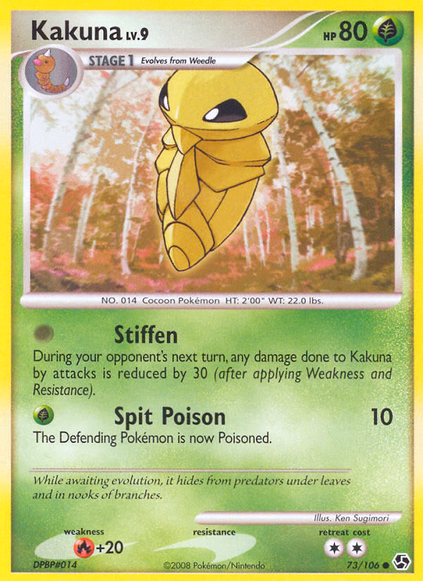 Kakuna Pokemon card (73/106, Great Encounters)