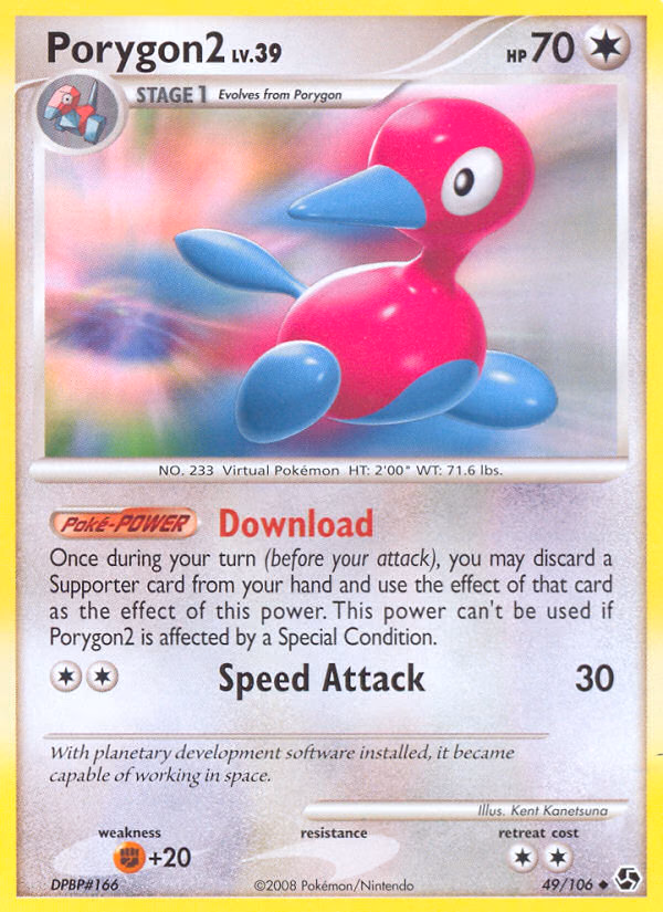 Porygon2 Pokemon card (49/106, Great Encounters)