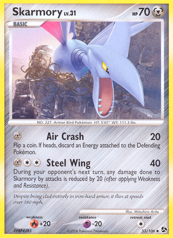 Skarmory Pokemon card (53/106, Great Encounters)