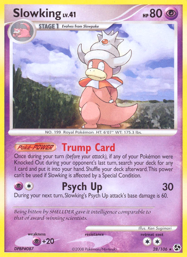 Slowking Pokemon card (28/106, Great Encounters)