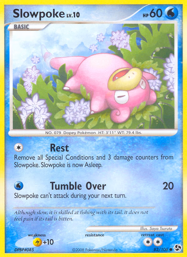 Slowpoke Pokemon card (82/106, Great Encounters)