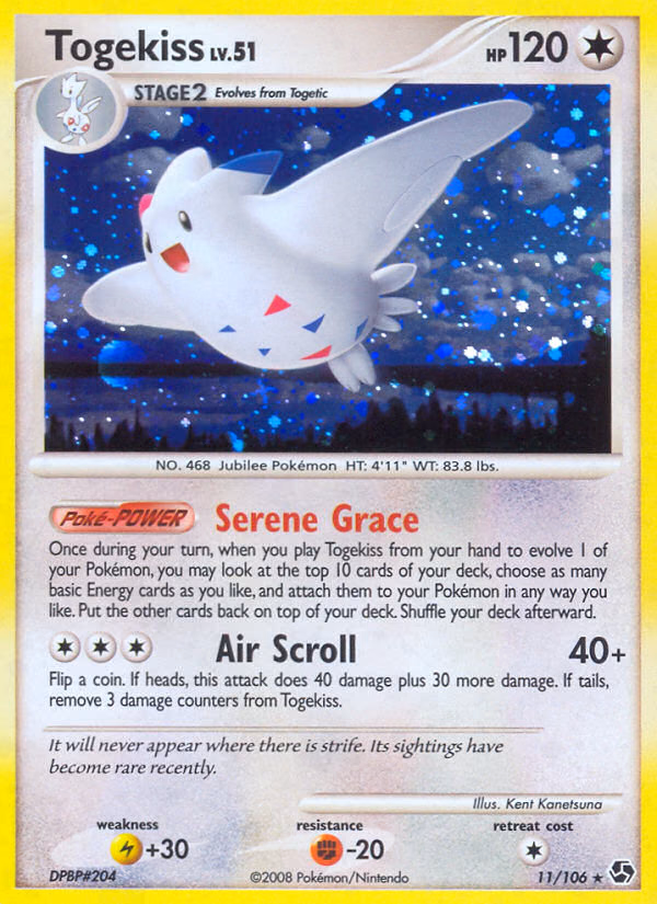 Togekiss Pokemon card (11/106, Great Encounters)