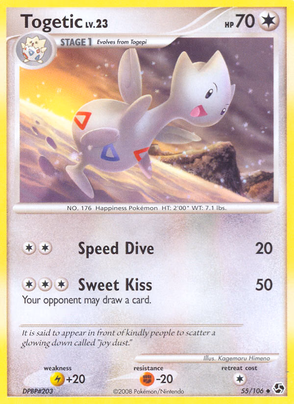 Togetic Pokemon card (55/106, Great Encounters)