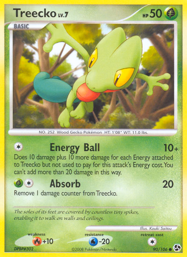 Treecko Pokemon card (90/106, Great Encounters)