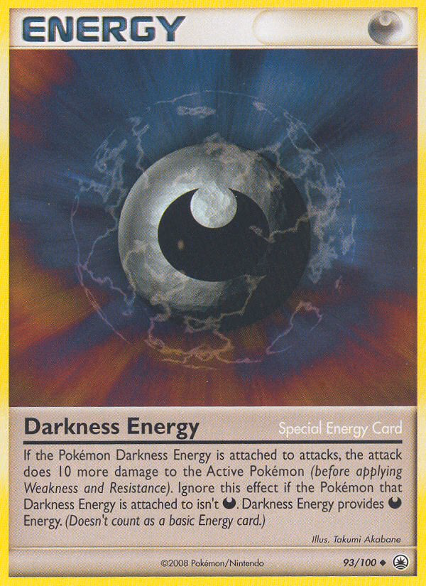 Darkness Energy Pokemon card (93/100, Majestic Dawn)