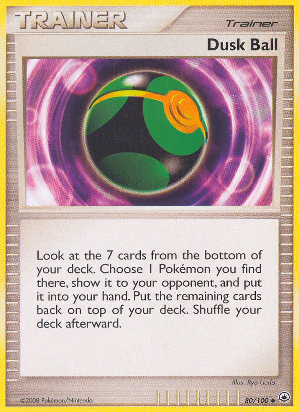 Dusk Ball Pokemon card (80/100, Majestic Dawn)
