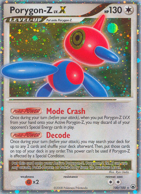Porygon-Z LV.X Pokemon card (100/100, Majestic Dawn)