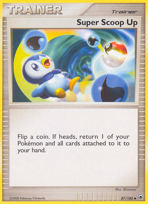 Super Scoop Up Pokemon card (87/100, Majestic Dawn)