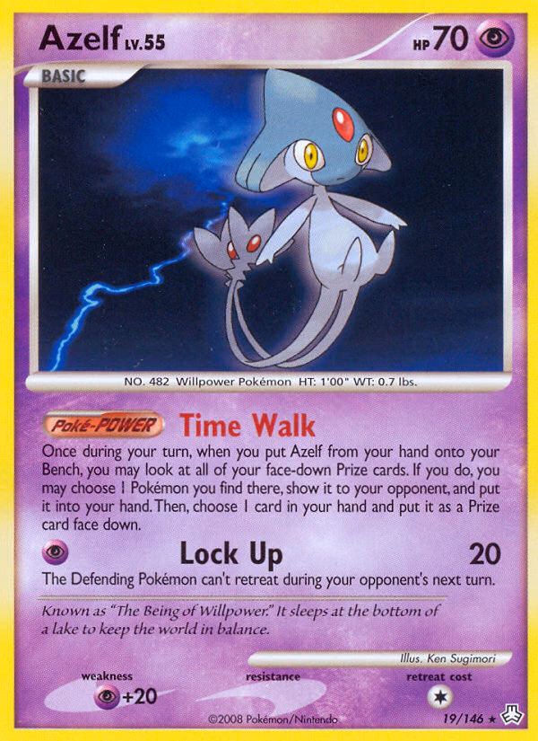 Azelf Pokemon card (19/146, Legends Awakened)