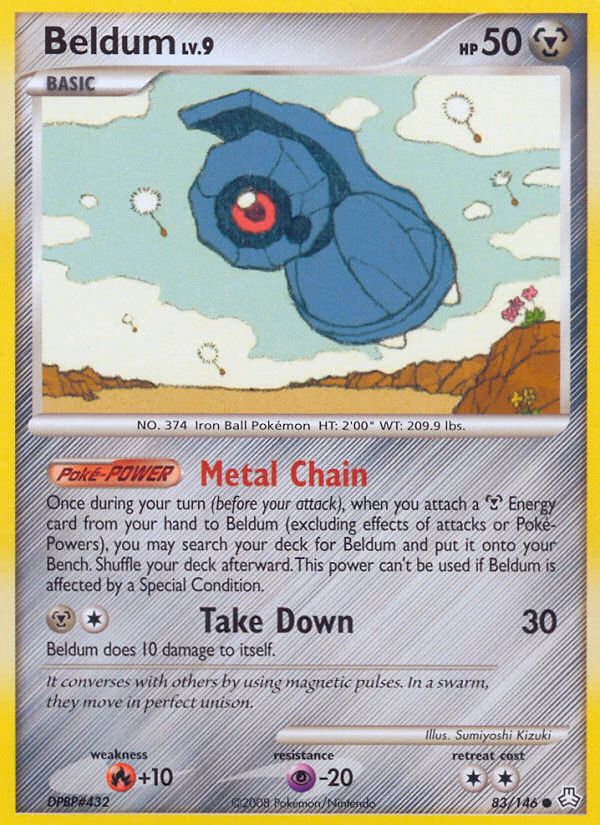 Beldum Pokemon card (83/146, Legends Awakened)