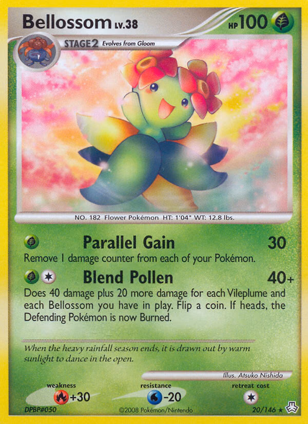 Bellossom Pokemon card (20/146, Legends Awakened)