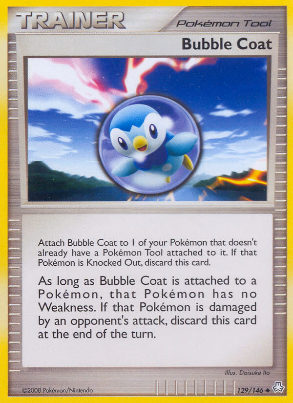 Bubble Coat Pokemon card (129/146, Legends Awakened)