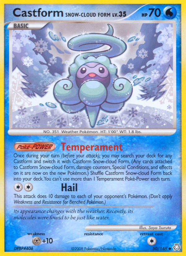 Castform Snow-Cloud Form Pokemon card (50/146, Legends Awakened)