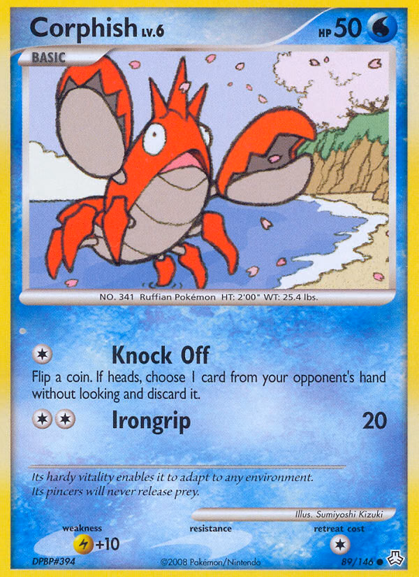 Corphish Pokemon card (89/146, Legends Awakened)