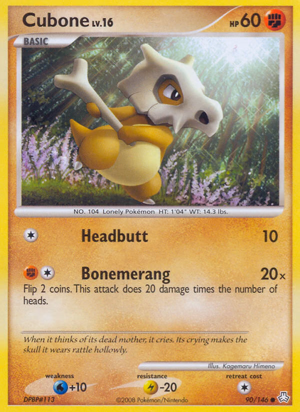 Cubone Pokemon card (90/146, Legends Awakened)