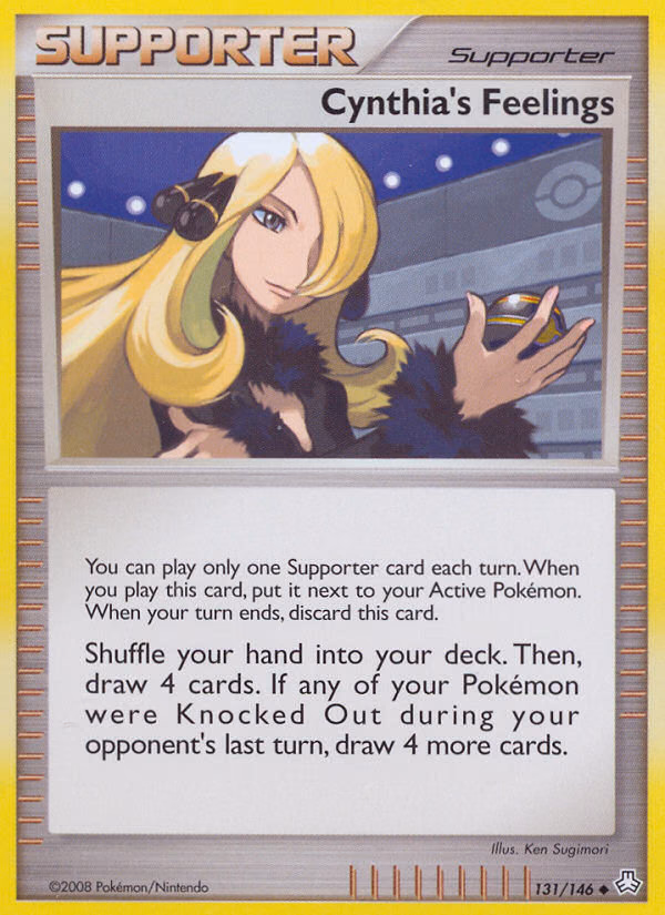 Cynthia's Feelings Pokemon card (131/146, Legends Awakened)