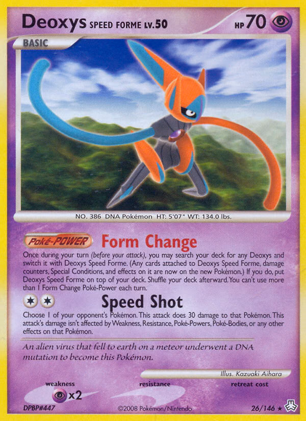Deoxys Speed Forme Pokemon card (26/146, Legends Awakened)