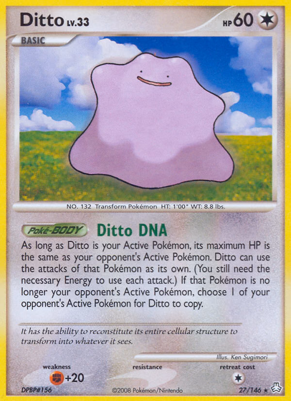 Ditto Pokemon card (27/146, Legends Awakened)